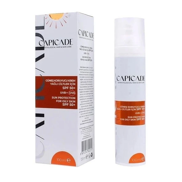 Capicade SPF50+ Güneş Koruyucu Krem 100 ml - Düzensiz ve Yağlı Ciltler ürün görseli 1