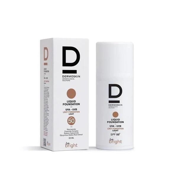 Dermoskin Be Bright SPF50+ Likit Fondöten 33ml - Light ürün görseli 1