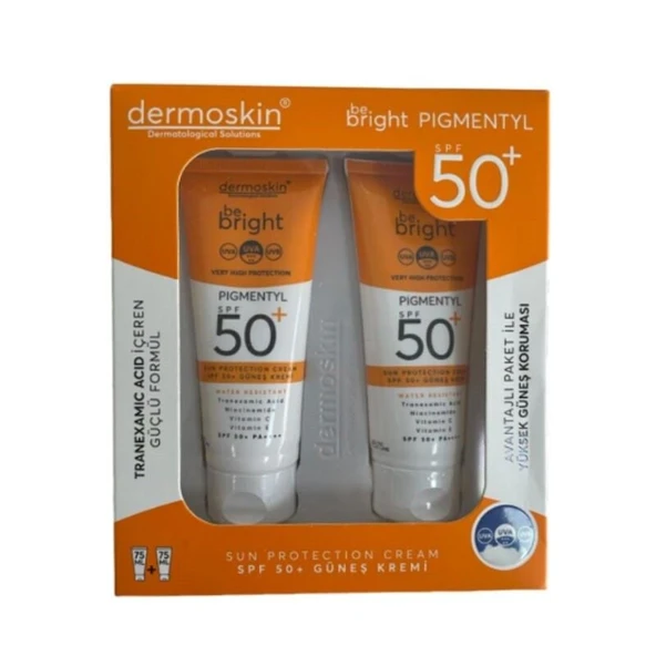 Dermoskin Be Bright Pigmentyl SPF+50 Krem 75ml+75ml Kofre ürün görseli 1