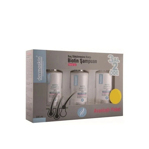 Dermoskin Biotin Shampoo For Women 200ml 3 Al 2 Öde ürün görseli 1