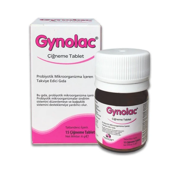 GynoLac 15 Çiğneme Tableti ürün görseli 1