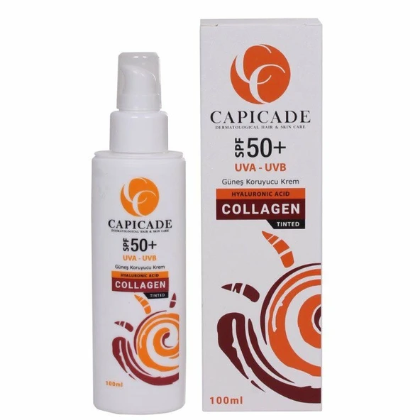 Capicade Collagen SPF+50 TINTED Koruma Faktörlü Güneş Koruyucu Krem 50ml ürün görseli 1
