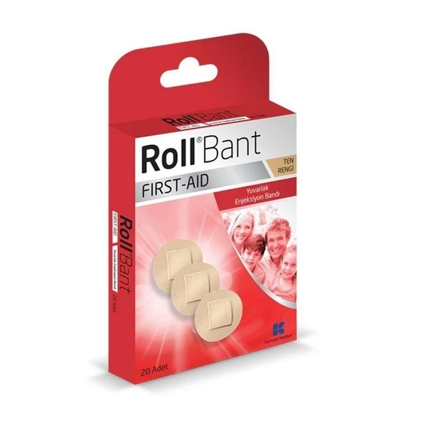 Roll Bant First Aid Yuvarlak Enjeksiyon Bantı 20 Adet ürün görseli 1