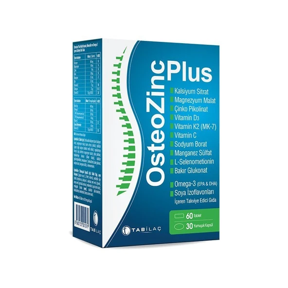 OsteoZinc Plus 30 Yumuşak Kapsül + 60 Tablet ürün görseli 1