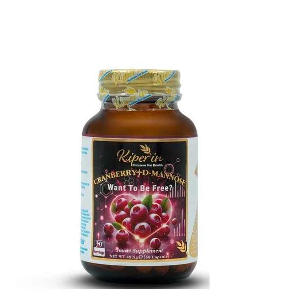 Kiperin Cranberry, D-Mannoz, C Vitamin 60 Kapsül ürün görseli 1