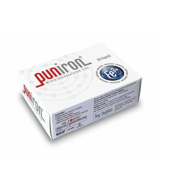 Puniron Mikroenkapsüle Demir 30 Kapsül ürün görseli 1