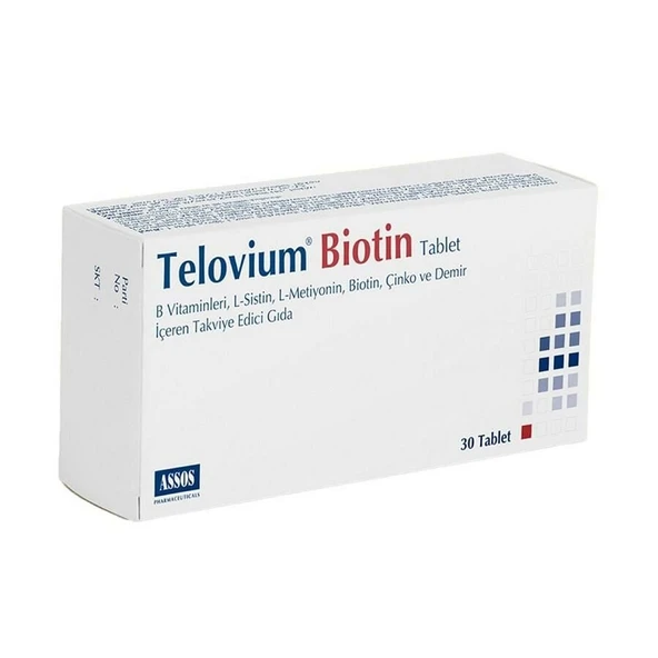Telovium Biotin 30 Tablet ürün görseli 1