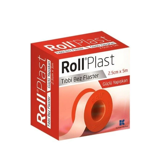Roll Plast 2.5cm X 5m Bez Flaster Bant ürün görseli 1