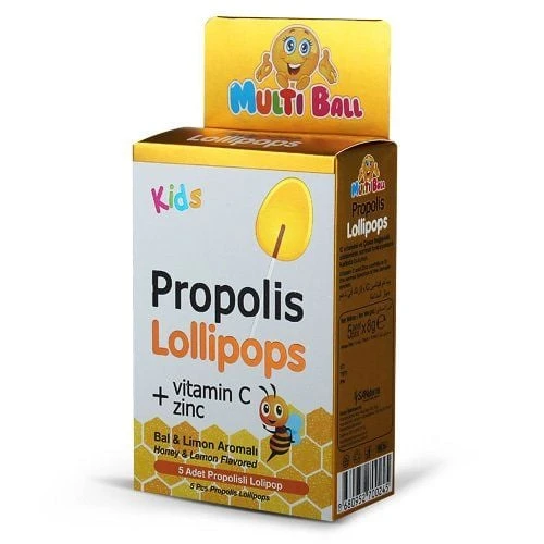 Multiball Kids Propolis + Vitamin C Lollipops 5 Adet ürün görseli 1