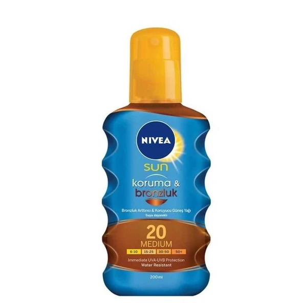 Nivea Sun Koruma Bronzluk Arttırıcı Güneş Yağı Spf20 200 Ml ürün görseli 1
