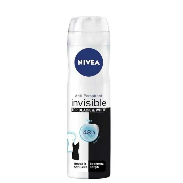 Nivea Black White Pure Kadın Deodorant 150 Ml ürün görseli 1