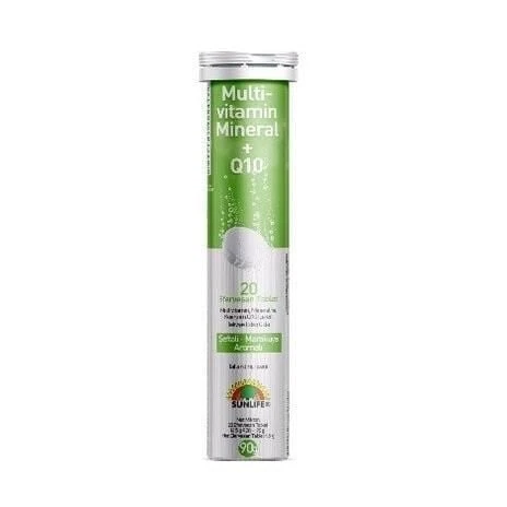 SunLife Multivitamin + Mineral ve Coenzym Q-10 İçerikli 20 Efervesan Tablet ürün görseli 1