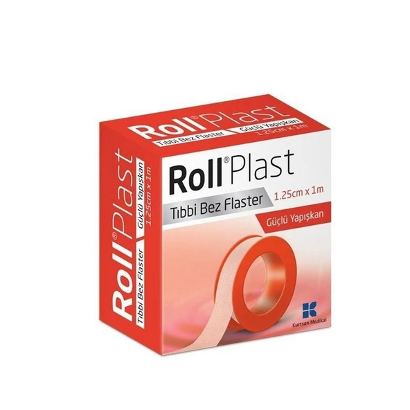 Roll Plast 1.25cm X 5m Bez Flaster Bant ürün görseli 1