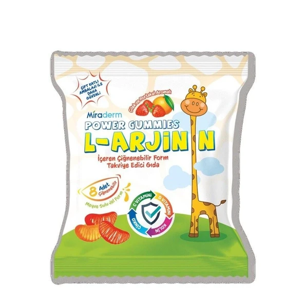 Miraderm Power Gummies L Arginin 64 Jel ürün görseli 1