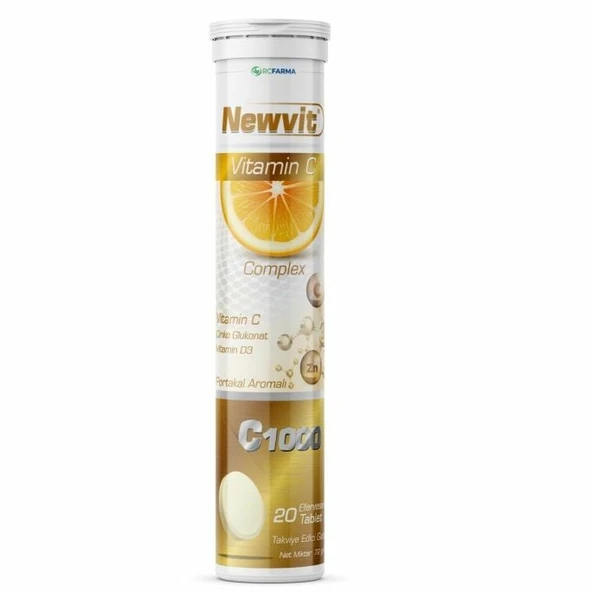 Newvit Vitamin C Complex 20 Efervesan Tablet ürün görseli 1
