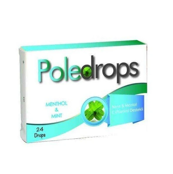 PoleDrops Menthol Mint - Nane Mentol C Vitamini Destekli 24 Drops Pastil ürün görseli 1