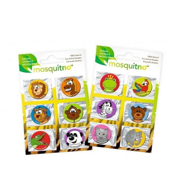 Mosquitno Safari Animals Citronella Stickers 6lı ürün görseli 1