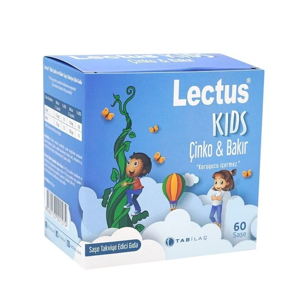 Lectus Kids Çinko ve Bakır Takviye Edici Gıda 60 Saşe ürün görseli 1