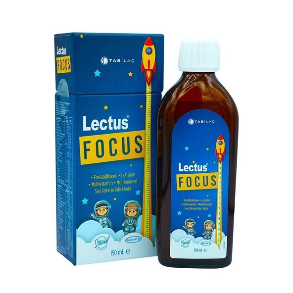 Lectus Focus Fosfatidilserin L-Arjinin Multivitamin Multimineral Sıvı Takviye Edici Gıda 150 ML ürün görseli 1