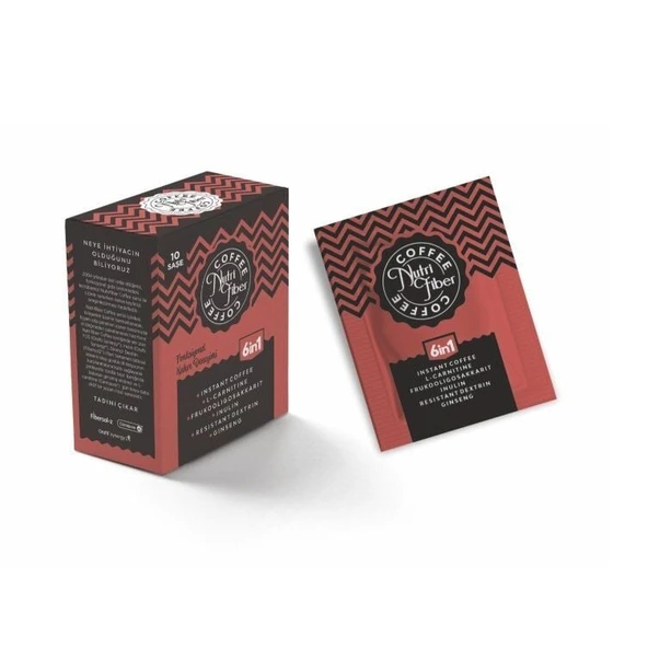 Nutri Fiber Coffee 6in1 Fonksiyonel Kahve 10 Saşe ürün görseli 1