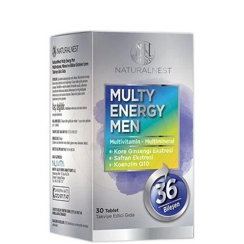 Naturalnest Multy Energy Men 30 Tablet ürün görseli 1