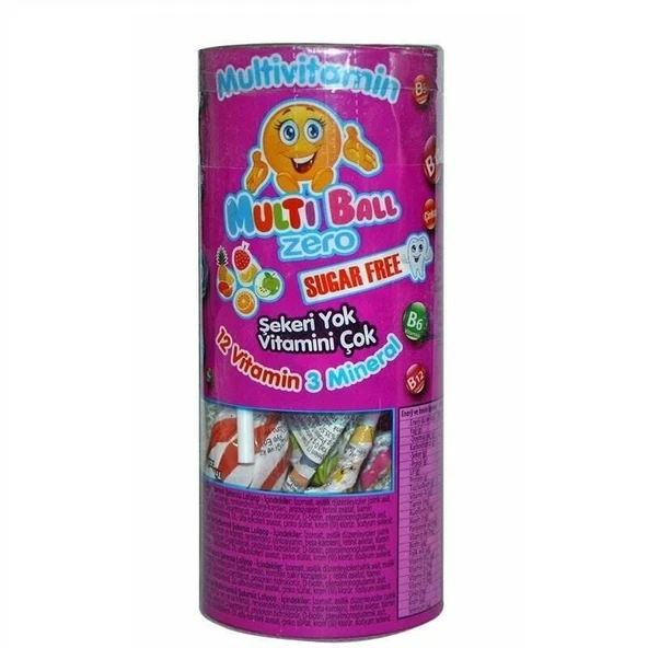 Multiball Multivitamin Zero Lolipop 15li ürün görseli 1