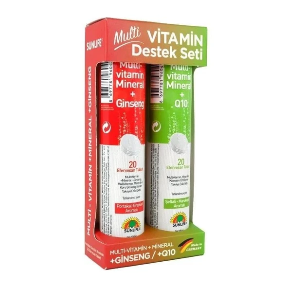 SunLife Multivitamin Destek Seti 20+20 Efervesan Tablet ürün görseli 1