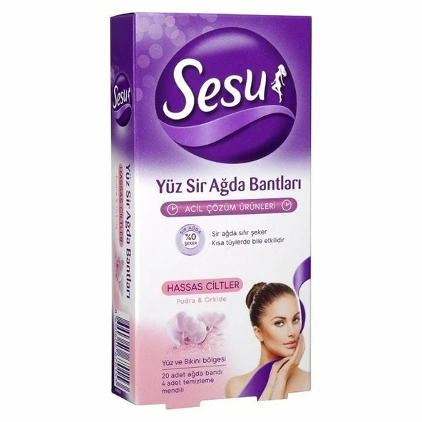 Sesu Yüz Sir Ağda Bantları 20 li - Hassas Ciltler ürün görseli 1