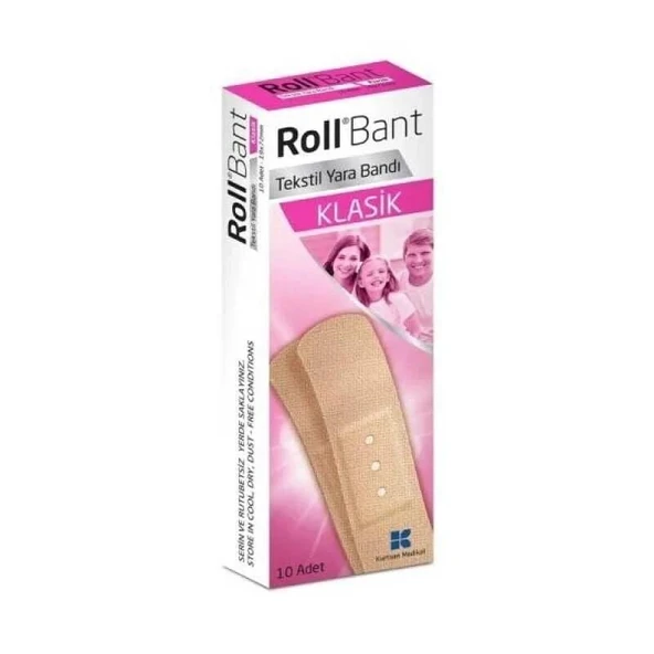 Roll Klasik Tekstil Yara Bandı 10lu ürün görseli 1