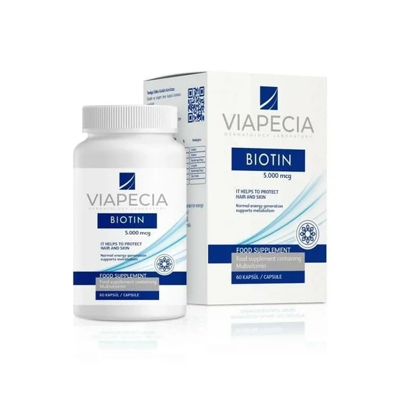 Viapecia Biotin 5000mcg Tablet 60 li ürün görseli 1