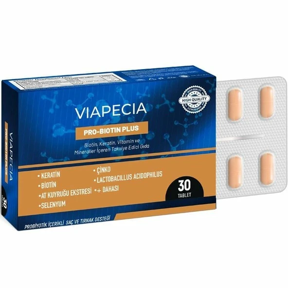 Viapecia Pro-Biotin Plus 30 Tablet ürün görseli 1