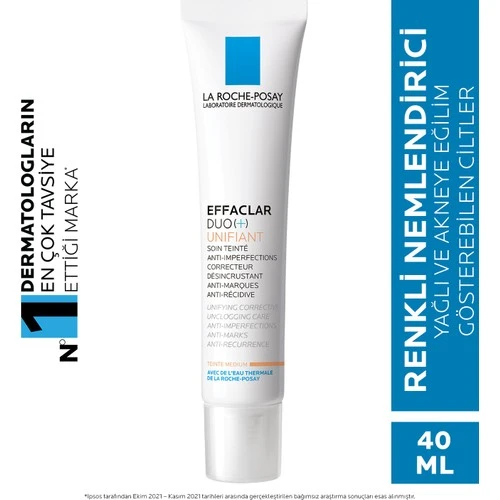 La Roche Posay Effaclar Duo + Unifiant Krem Medium 40 ml ürün görseli 1
