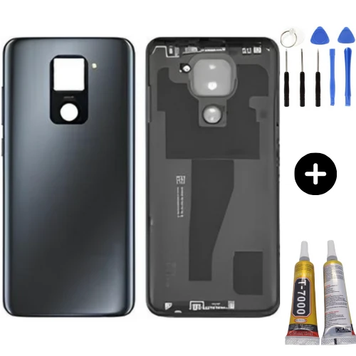 Redmi Note 9 Uyumlu Full Kasa Arka Pil Kapağı Siyah + Montaj Seti ürün görseli 1