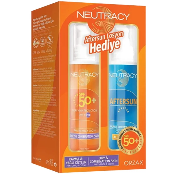 Neutracy Karma Yağlı Ciltler İçin Güneş Kremi Spf 50 150 ML + After Sun Losyon 150 ML ürün görseli 1