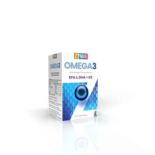 Zynde Omega-3 EPA+ DHA+ Vitamin D3 60 Yumuşak Kapsül ürün görseli 1