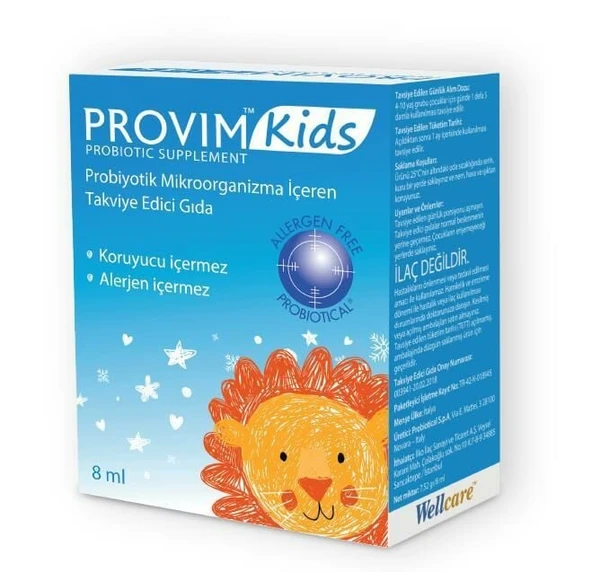 Wellcare Provim Kids Damla 8ml ürün görseli 1