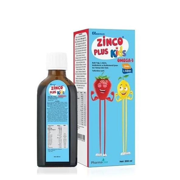 Zinco Plus KIDS Omega 3 Şurup 200ml ürün görseli 1