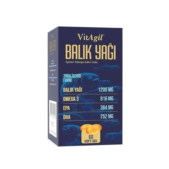 Vitagil Omega 3 1200mg 60 Softgel Kapsül ürün görseli 1