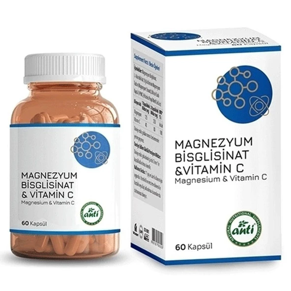 Anti Magnezyum Bisglisinat Vitamin C 60 Kapsül ürün görseli 1