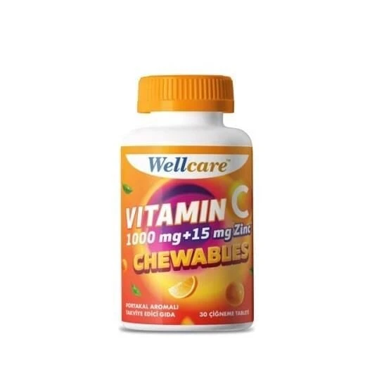 Wellcare Vitamin C 1000mg + Çinko 15 Mg 30 Tablet ürün görseli 1