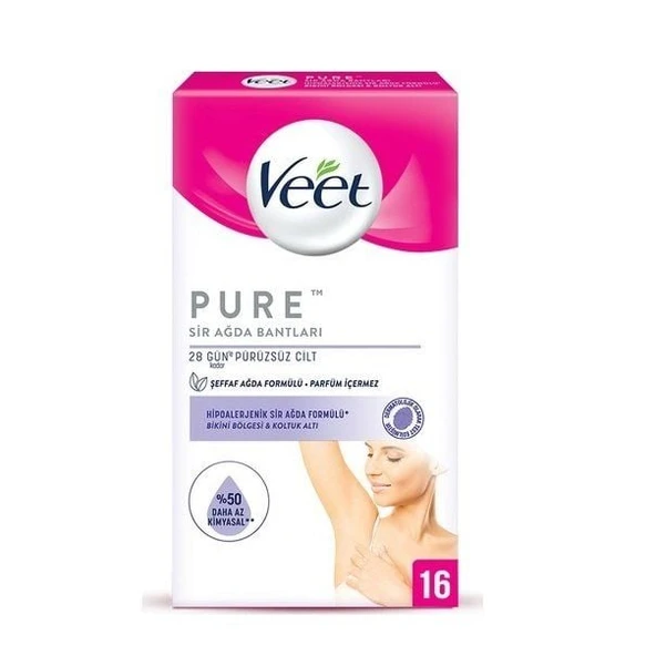 Veet Pure Bikini Ve Koltukaltı Ağda Bandı 16 Adet ürün görseli 1