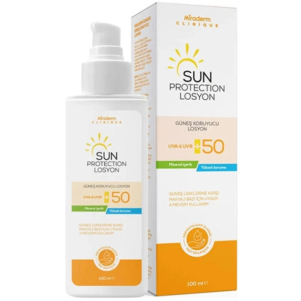 Miraderm Sun Protection Losyon SPF50 100 ml ürün görseli 1