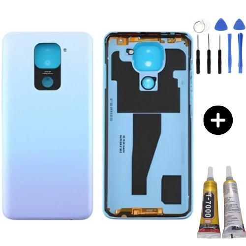 Redmi Note 9 Uyumlu Full Kasa Arka Pil Kapağı Beyaz + Montaj Seti ürün görseli 1