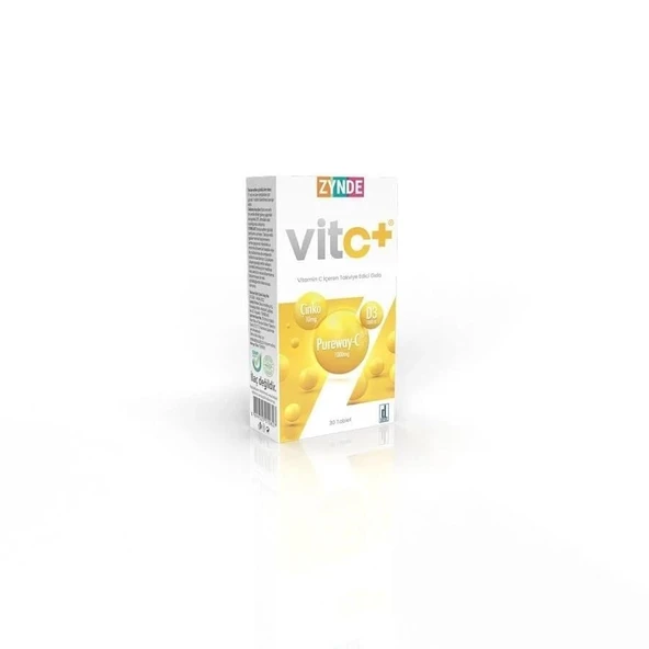 Zynde Vit C+ Vitamin C İçeren Takviye Edici Gıda 30 Tablet ürün görseli 1