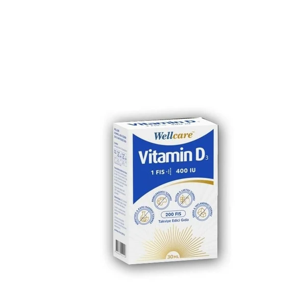 Wellcare Vitamin D3-400 IU 30 ML Sprey ürün görseli 1