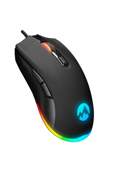 Everest SGM-L1 LUMOS Siyah 6400dpi RGB Ledli Makrolu Gaming Oyuncu Mouse ürün görseli 1