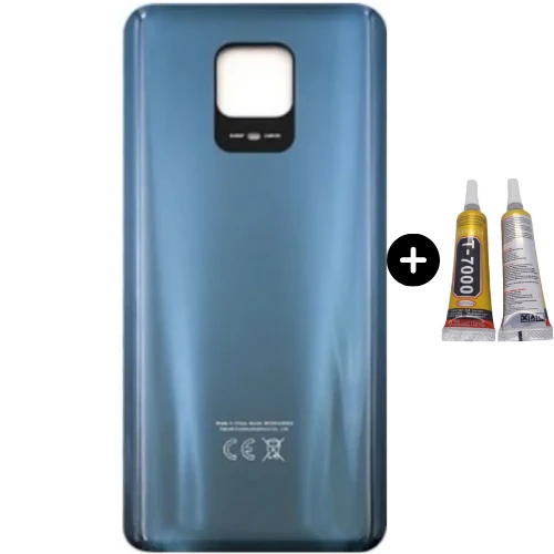 Redmi Note 9 Pro Uyumlu  Arka Pil Kapağı Siyah + B7000 ürün görseli 1