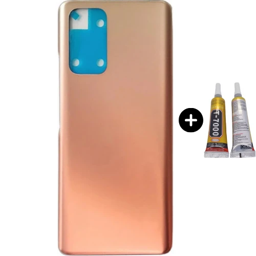 Redmi Note 10 Pro Uyumlu Arka Pil Kapağı Gold + B7000 ürün görseli 1