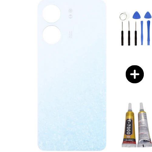 Redmi 13C Uyumlu Arka Pil Kapağı Beyaz + Montaj Seti ürün görseli 1