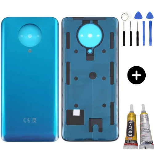 Redmi K30 Pro Uyumlu Arka Pil Kapağı Mavi + Montaj Seti ürün görseli 1